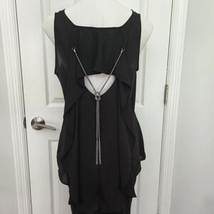 BCX Black Sheer Sleeveless Top